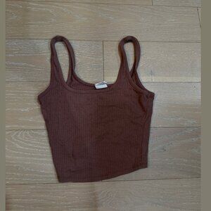 Destined/Tillys Ribbed Tank Top (Brown) - Size XS